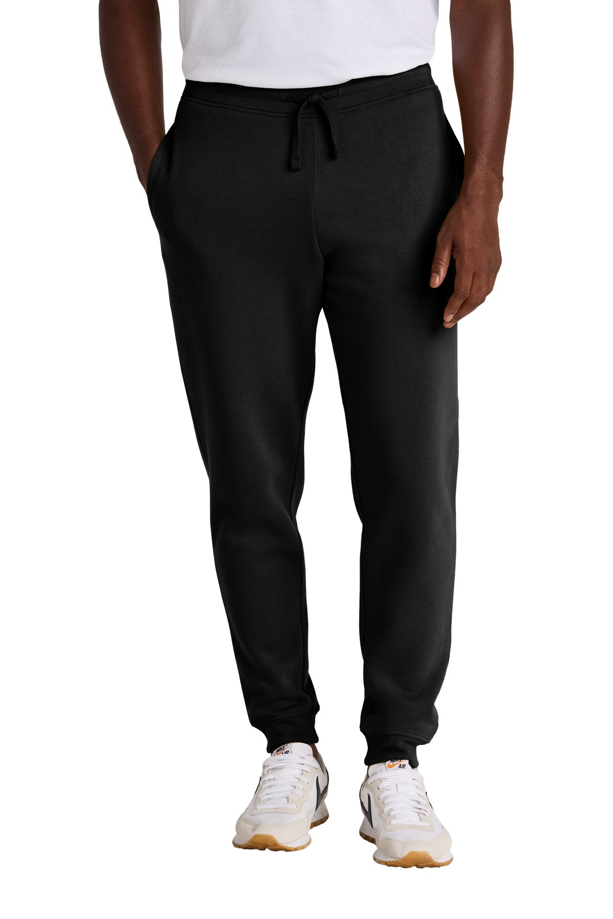 Front View of Black District V.I.T. Fleece Jogger DT6107