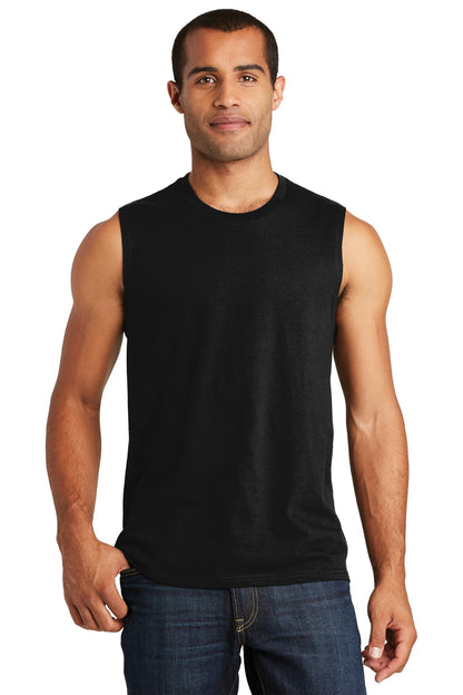 Front View of Black District V.I.T Muscle Tank DT6300