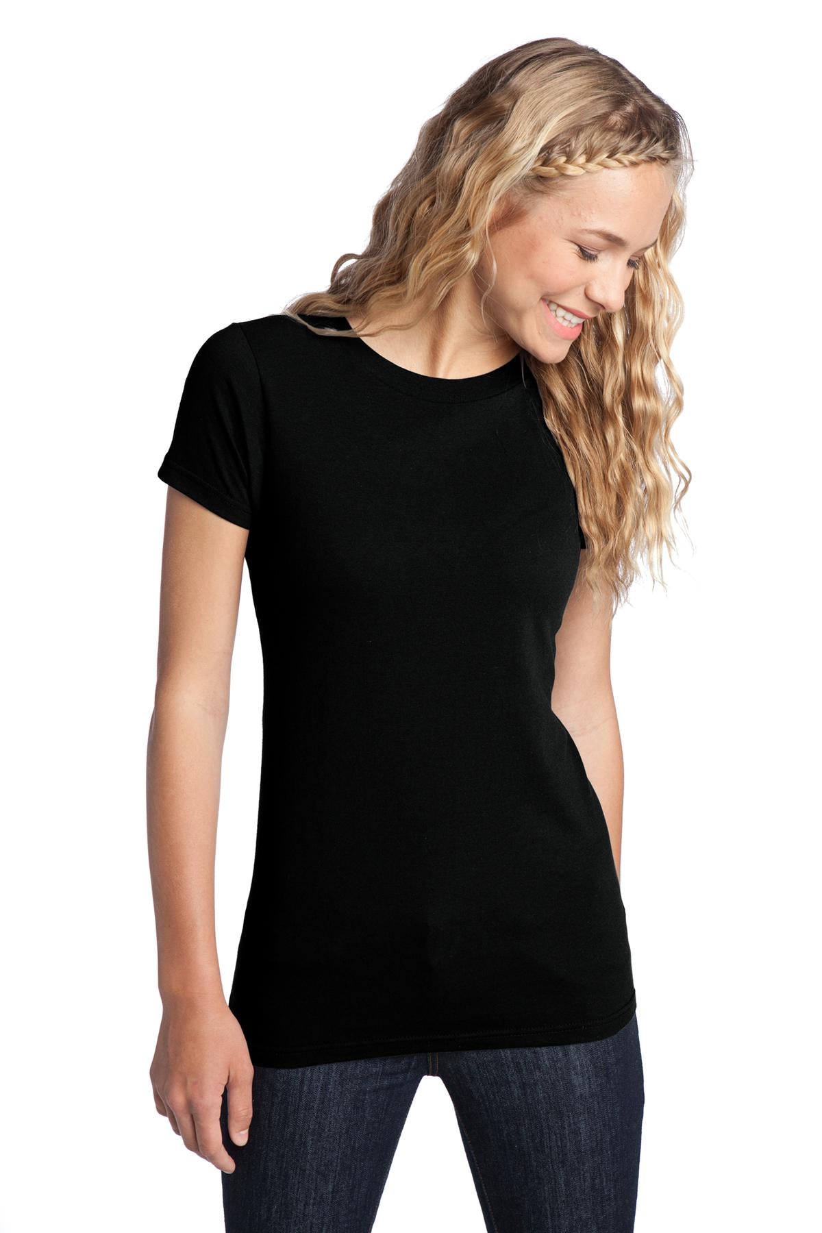 Front View of Black District Women's Fitted The Concert Tee DT5001