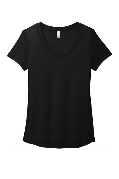 Front View of Black District Women's Flex Scoop Neck Tee DT7501