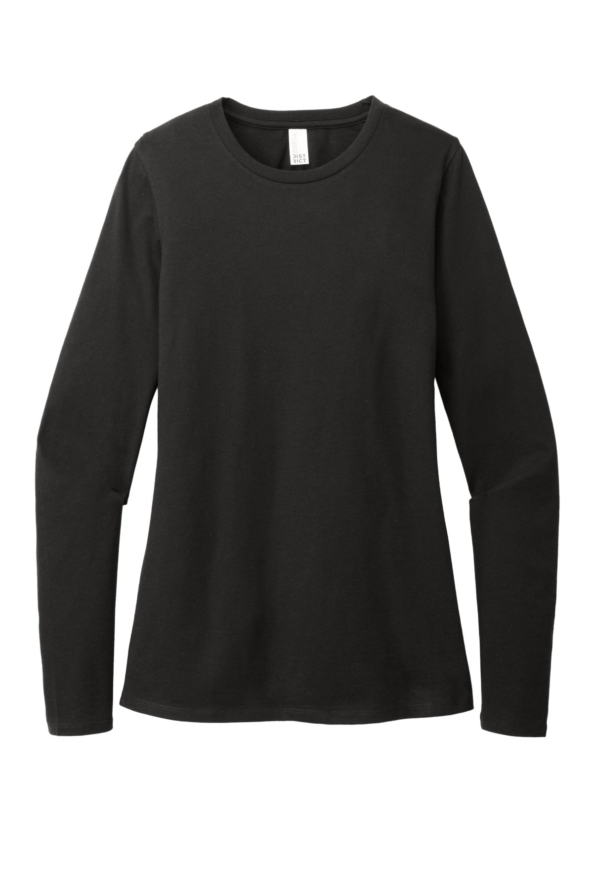 Front View of Black District Women's Perfect Blend CVC Long Sleeve Tee DT110
