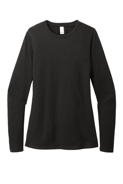 Front View of Black District Women's Perfect Blend CVC Long Sleeve Tee DT110