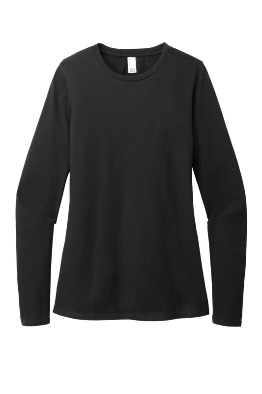 Front View of Black District Women's Perfect Blend CVC Long Sleeve Tee DT110
