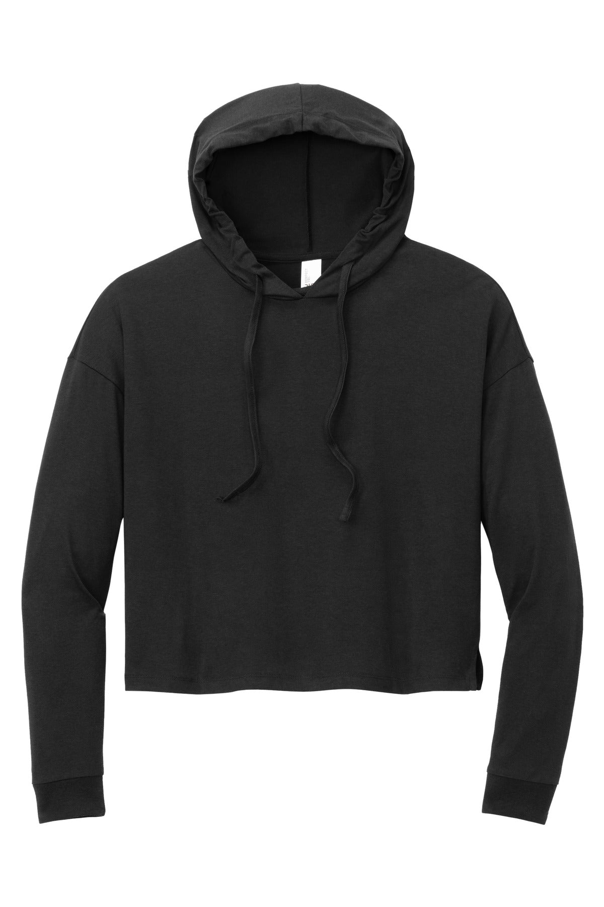 Front View of Black District Women's Perfect Tri Midi Long Sleeve Hoodie DT1390L