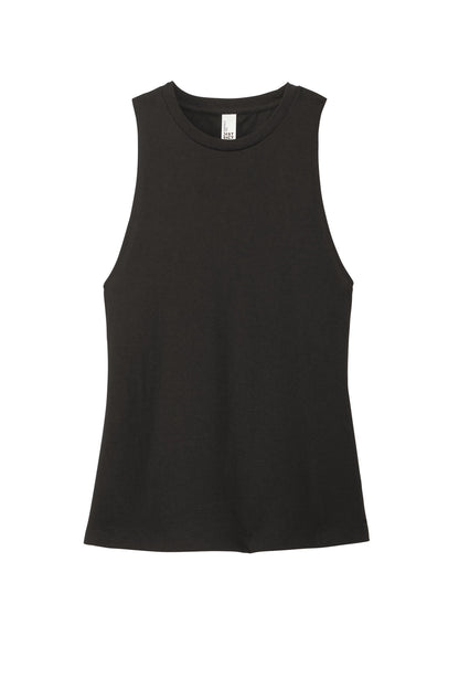 Front View of Black District Women's Perfect Tri Muscle Tank DT153