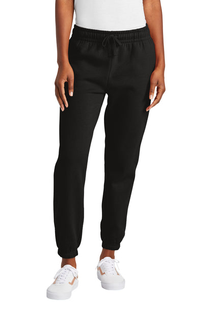 Front View of Black District Women's V.I.T. Fleece Sweatpant DT6110