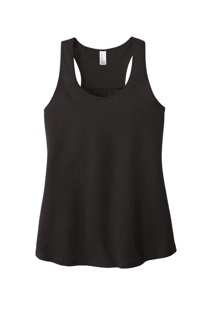 Front View of Black District Women's V.I.T. Racerback Tank DT6302