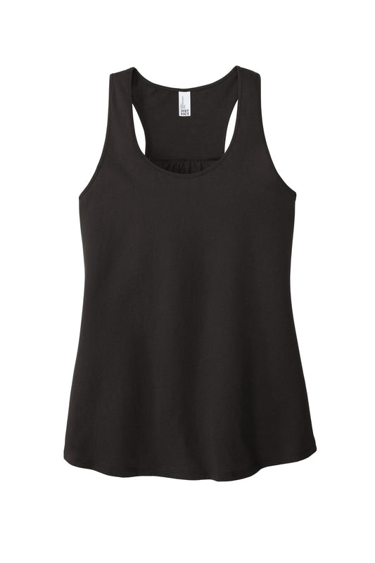 Front View of Black District Women's V.I.T. Racerback Tank DT6302