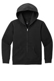 Front View of Black District Youth V.I.T. Fleece Full-Zip Hoodie DT6102Y