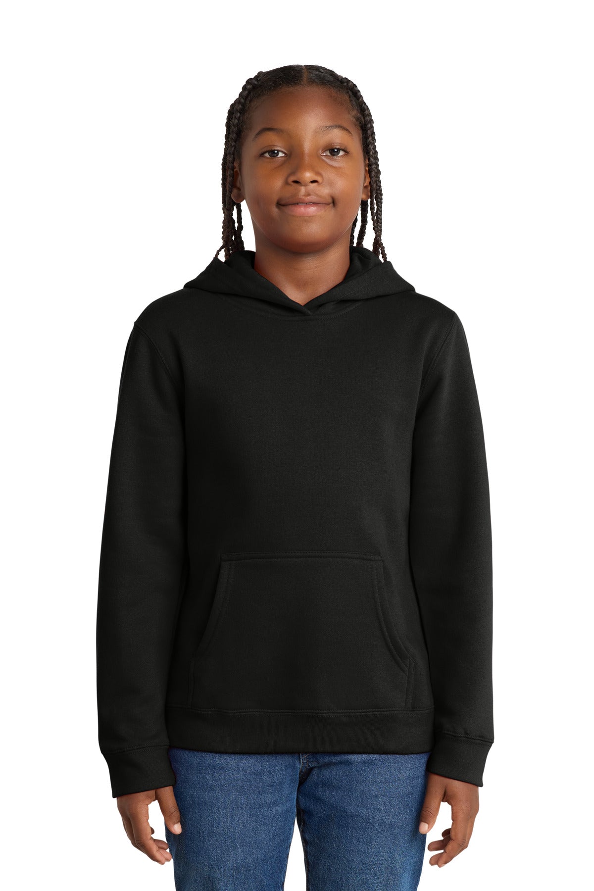 Front View of Black District Youth V.I.T. Fleece Hoodie DT6100Y