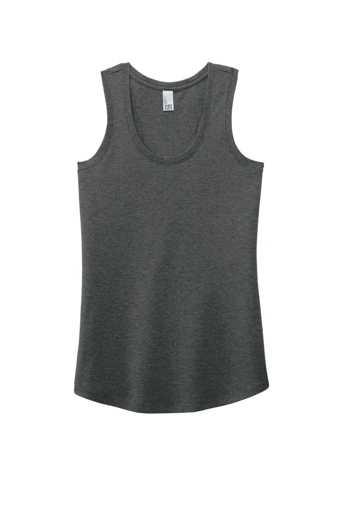 Front View of Black Frost District Women's Perfect Tri Racerback Tank. DM138L