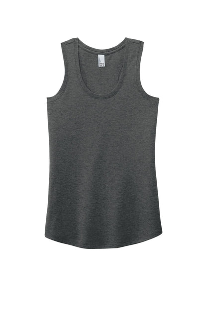 Front View of Black Frost District Women's Perfect Tri Racerback Tank. DM138L