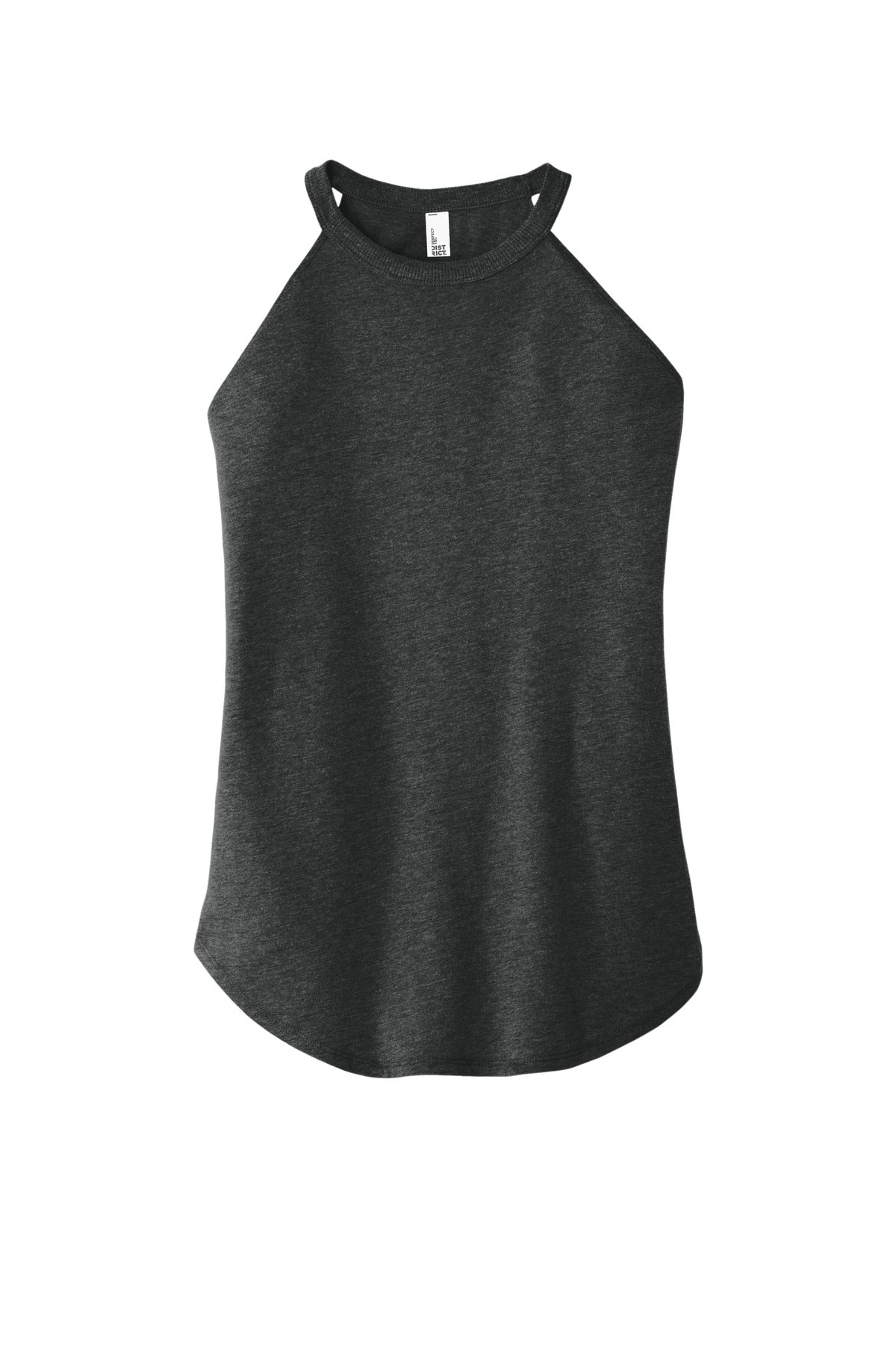 Front View of Black Frost District Women's Perfect Tri Rocker Tank. DT137L