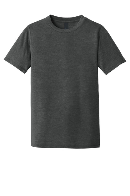 Front View of Black Frost District Youth Perfect Tri Tee. DT130Y