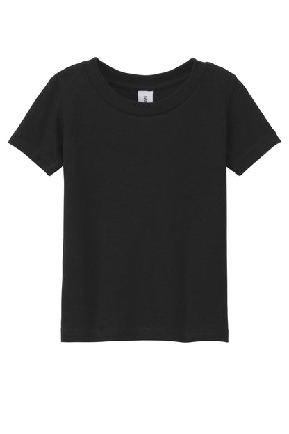 Front View of Black Gildan Heavy Cotton Toddler T-Shirt 5100P