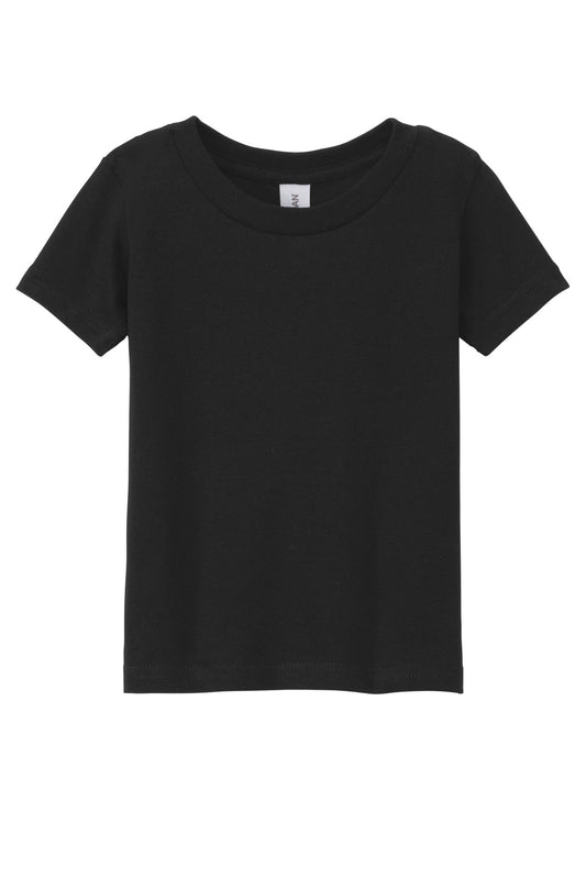 Front View of Black Gildan Heavy Cotton Toddler T-Shirt 5100P