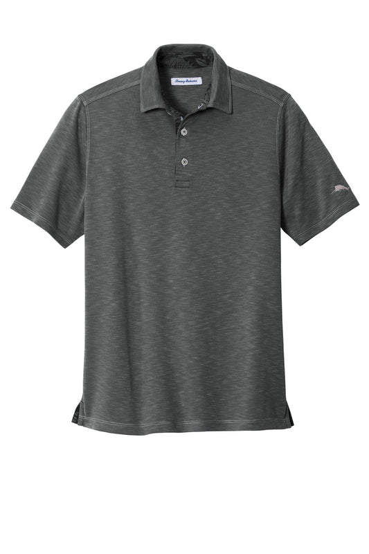 Front View of Black LIMITED EDITION Tommy Bahama Palmetto Paradise Polo ST224065TB