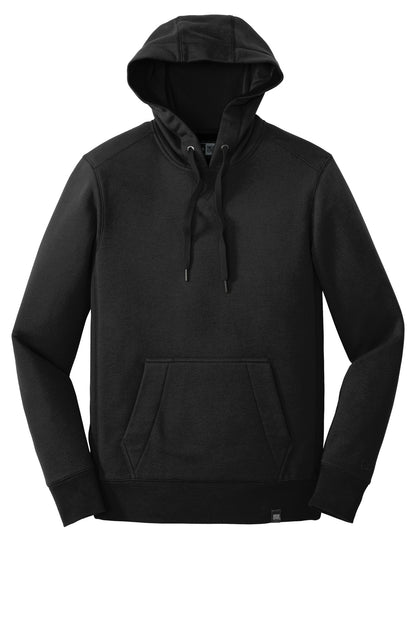 Front View of Black New Era French Terry Pullover Hoodie. NEA500