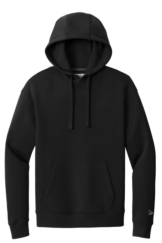Front View of Black New Era Heritage Fleece Pullover Hoodie NEA525