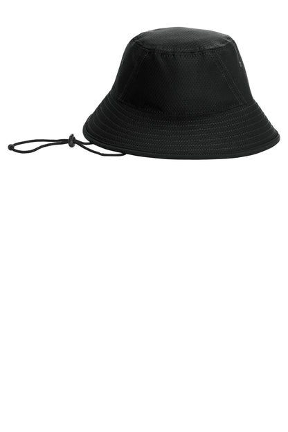 Front View of Black New Era Hex Era Bucket Hat NE800