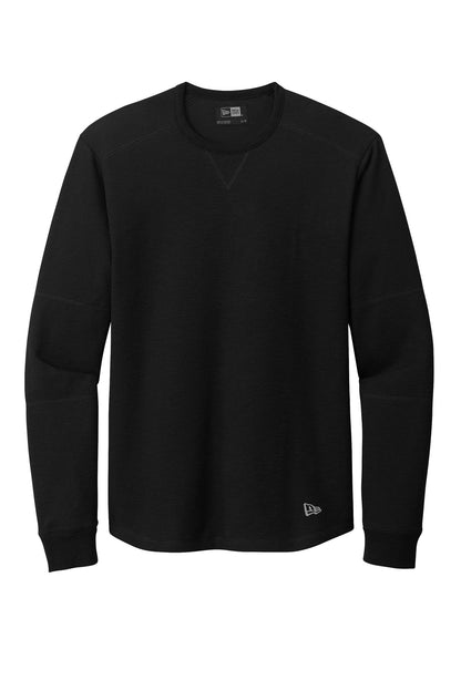 Front View of Black New Era Thermal Long Sleeve NEA140
