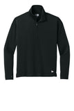 Front View of Black New Era Women's Power 1/2-Zip LNEA228