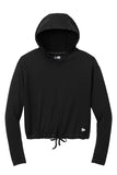 Front View of Black New Era Women's Power Long Sleeve Hoodie LNEA229