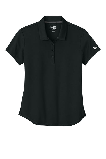 Front View of Black New Era Women's Power Polo LNEA225