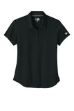 Front View of Black New Era Women's Power Polo LNEA225