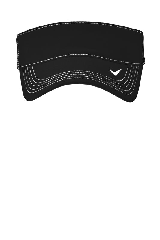 Front View of Black Nike Dri-FIT Ace Visor NKFB6446