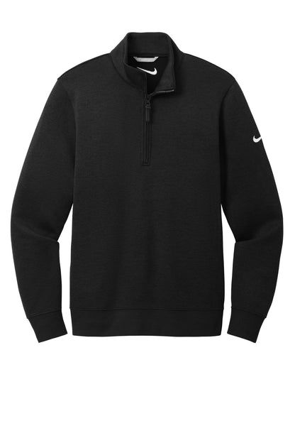 Front View of Black Nike Dri-FIT Corporate 1/2-Zip NKFD9892