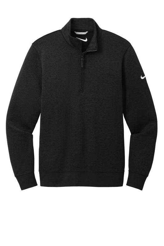 Front View of Black Nike Dri-FIT Corporate 1/2-Zip NKFD9892