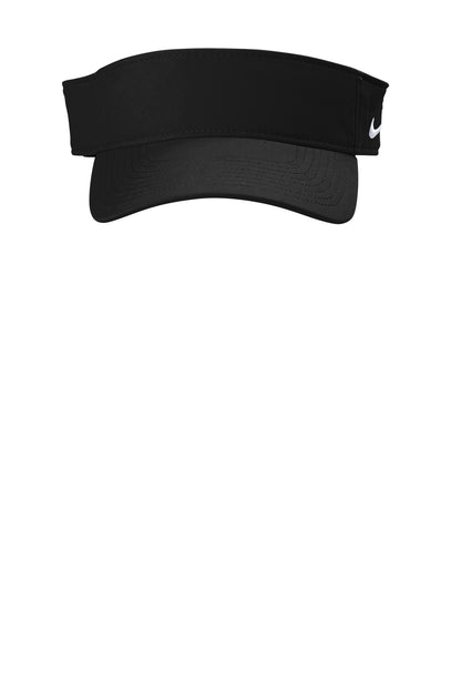 Front View of Black Nike Dri-FIT Team Performance Visor NKFB5675