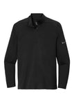 Front View of Black Nike Dry 1/2-Zip Cover-Up NKBV6044