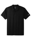 Front View of Black Nike Dry Essential Solid Polo NKBV6042