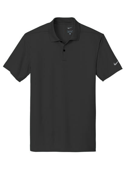 Front View of Black Nike Victory Solid Polo NKDX6684