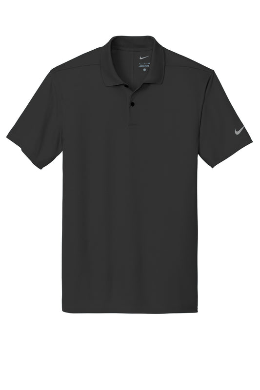Front View of Black Nike Victory Solid Polo NKDX6684