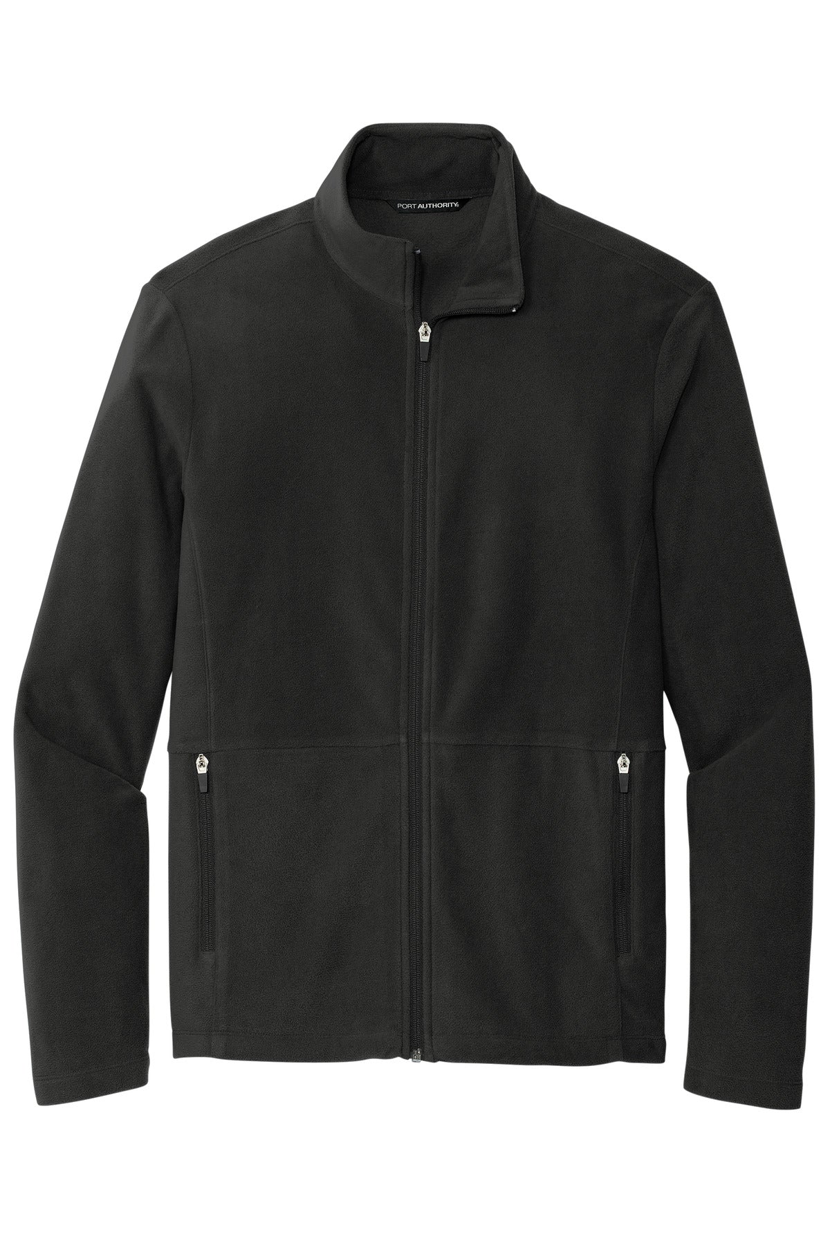 Front View of Black Port Authority Accord Microfleece Jacket F151