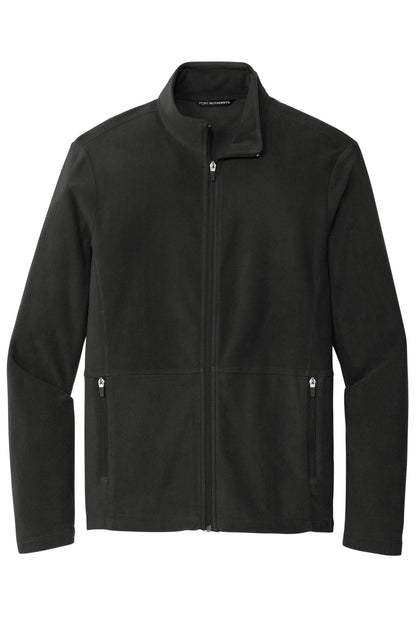 Front View of Black Port Authority Accord Microfleece Jacket F151