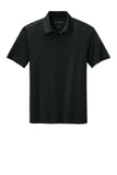 Front View of Black Port Authority Cotton Touch Performance Polo. K568