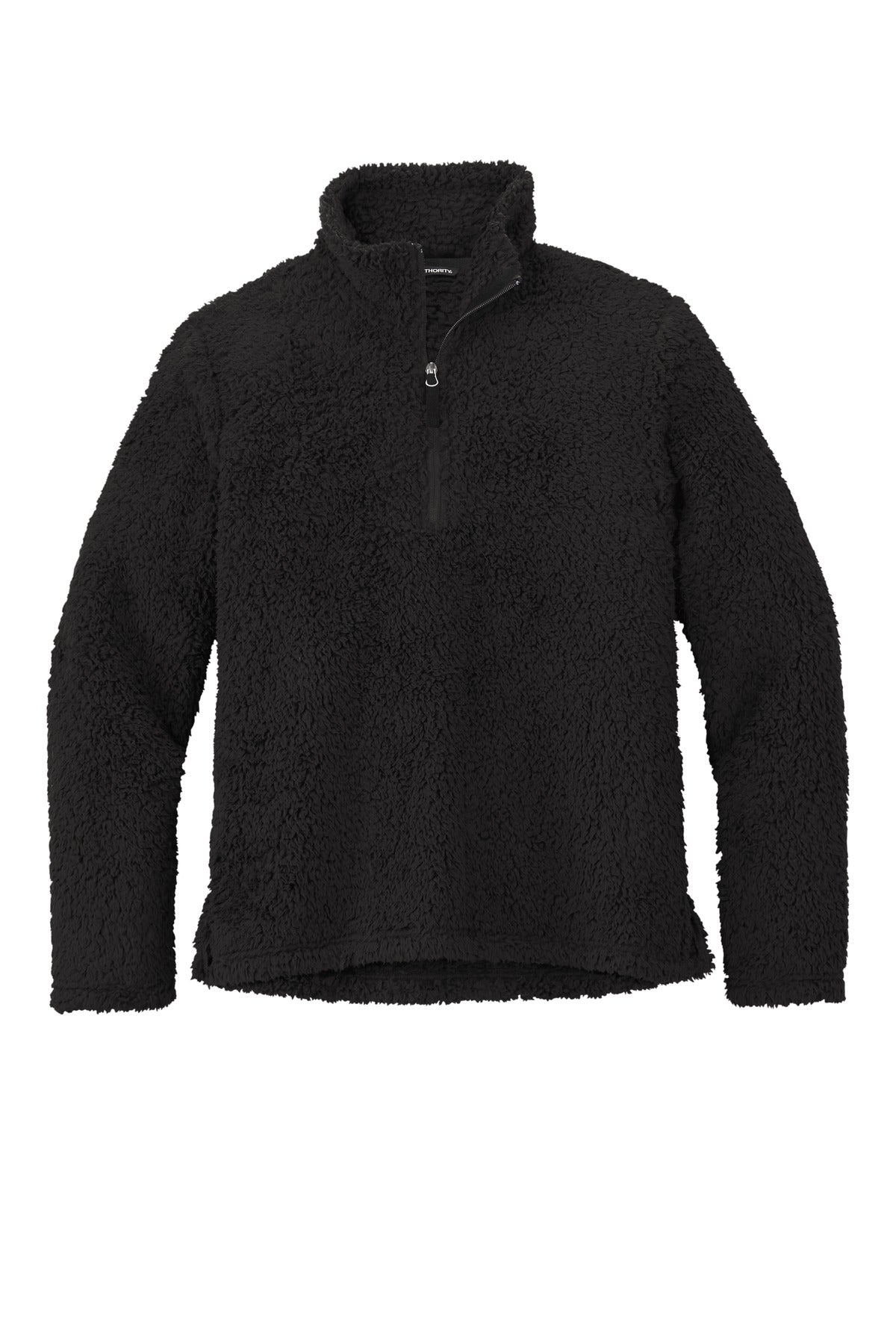Front View of Black Port Authority Cozy 1/4-Zip Fleece F130