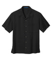 Front View of Black Port Authority Easy Care Camp Shirt. S535