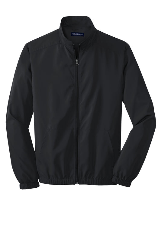 Front View of Black Port Authority® Essential Jacket. J305
