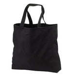 Front View of Black Port Authority - Ideal Twill Convention Tote. B050
