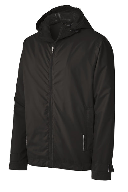 Front View of Black Port Authority Northwest Slicker. J7710