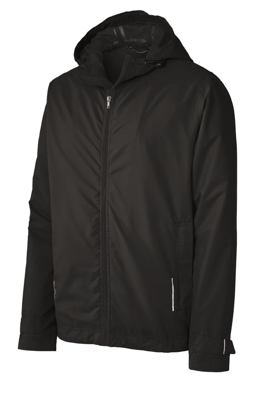 Front View of Black Port Authority Northwest Slicker. J7710