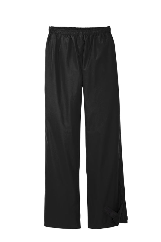 Front View of Black Port Authority Torrent Waterproof Pant. PT333
