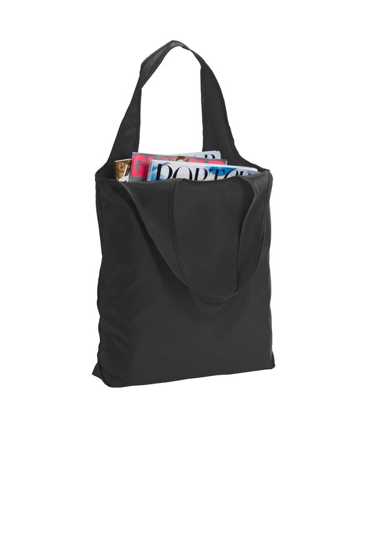 Front View of Black Port Authority Ultra-Core Shopper Tote BG416