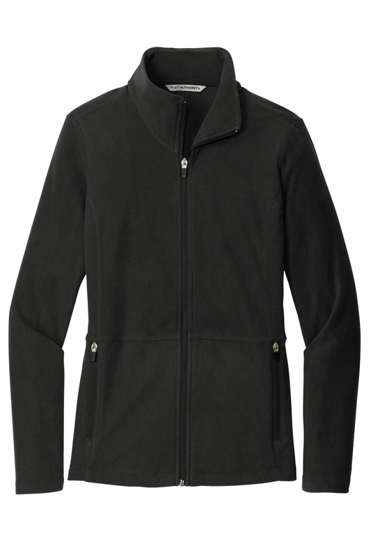 Front View of Black Port Authority Women's Accord Microfleece Jacket L151