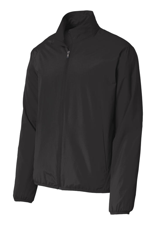 Front View of Black Port Authority Zephyr Full-Zip Jacket. J344
